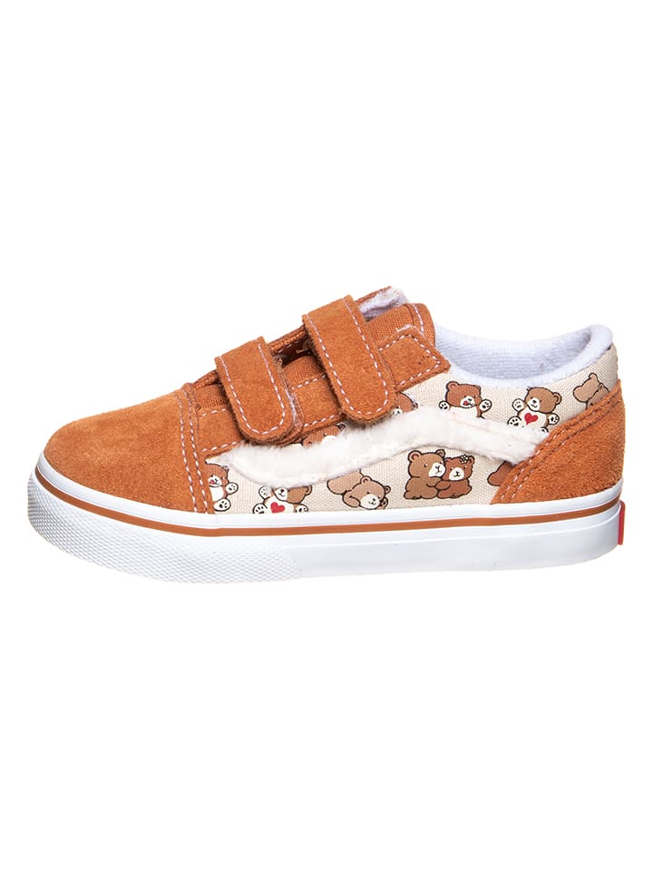 Sneakersy w kolorze jasnobrązowym ze wzorem