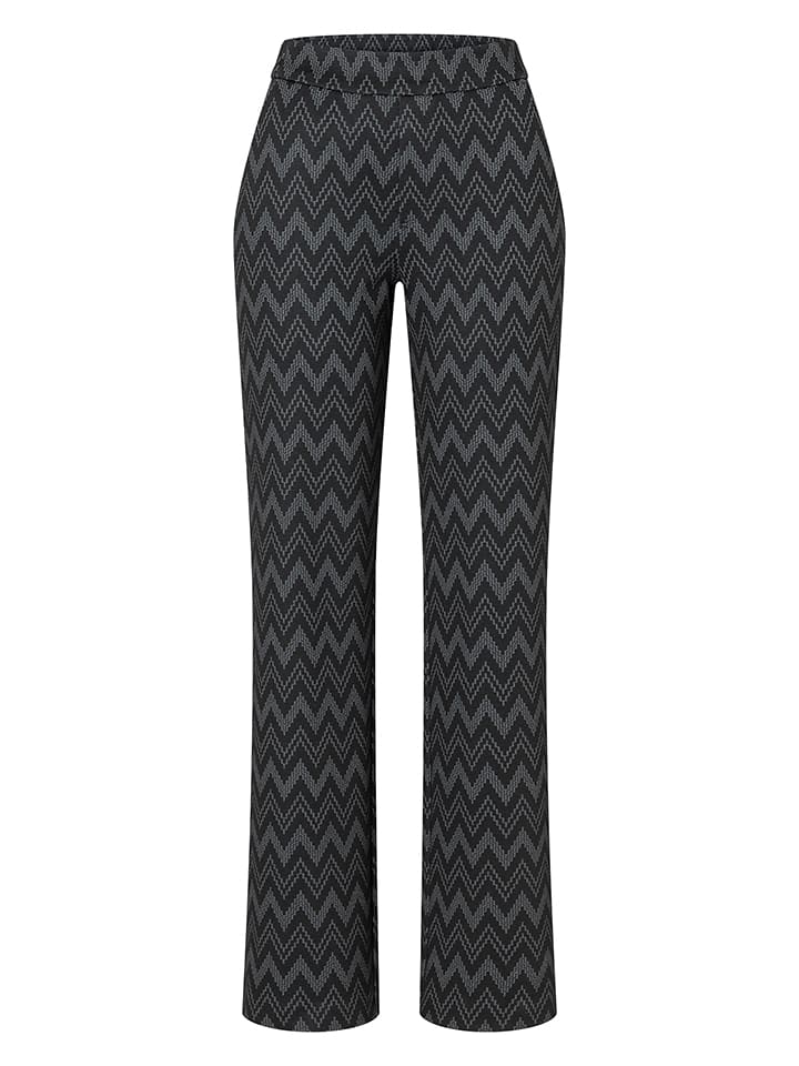 MAC Spodnie "Chiara" w kolorze czarno-szarym rozmiar: 46/L32