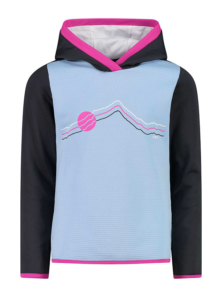 CMP Bluza funkcyjna w kolorze błękitno-czarnym rozmiar: 98