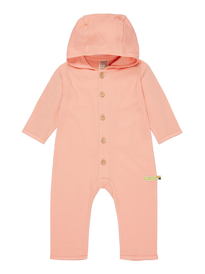 loud + proud Kombinezon w kolorze brzoskwiniowym rozmiar: 74/80