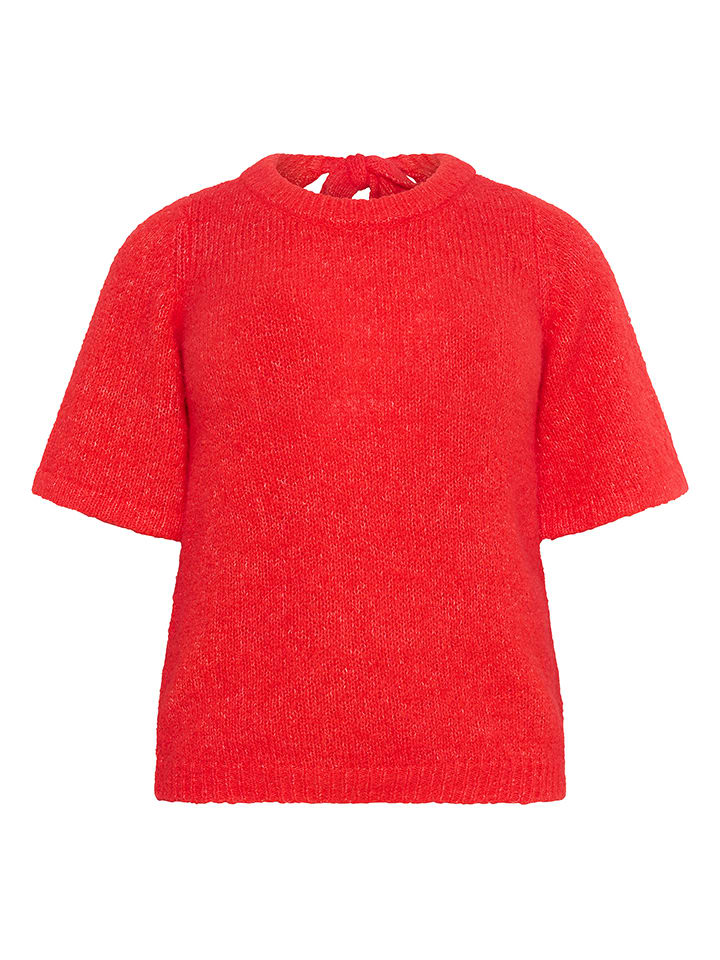 KAFFE curve Sweter w kolorze czerwonym rozmiar: M