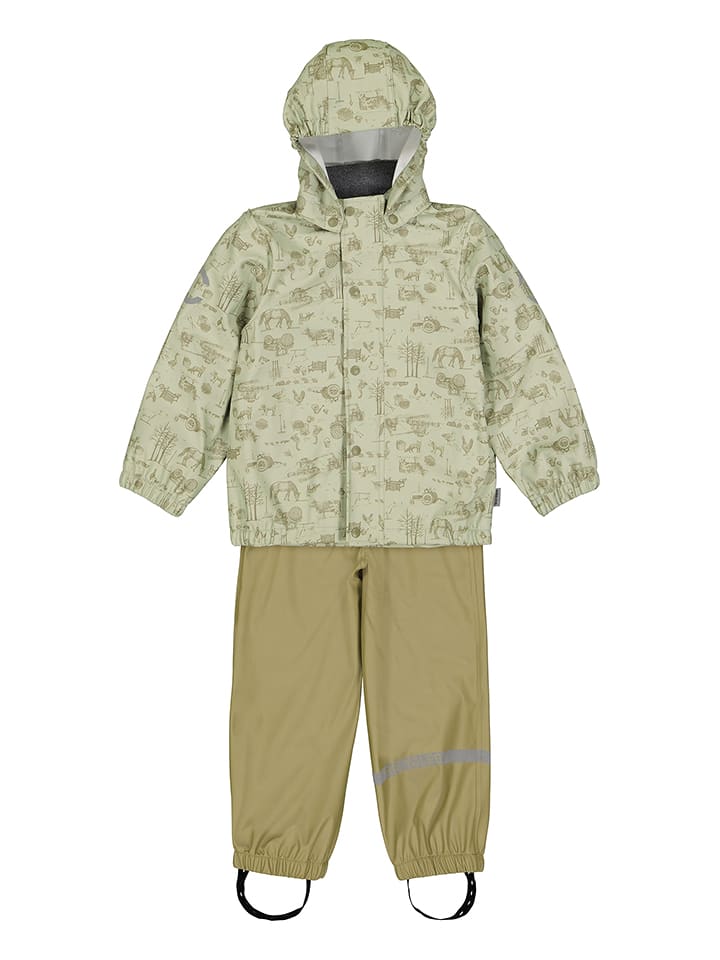 mikk-line 2-częściowy zestaw przeciwdeszczowy w kolorze zielonym rozmiar: 110