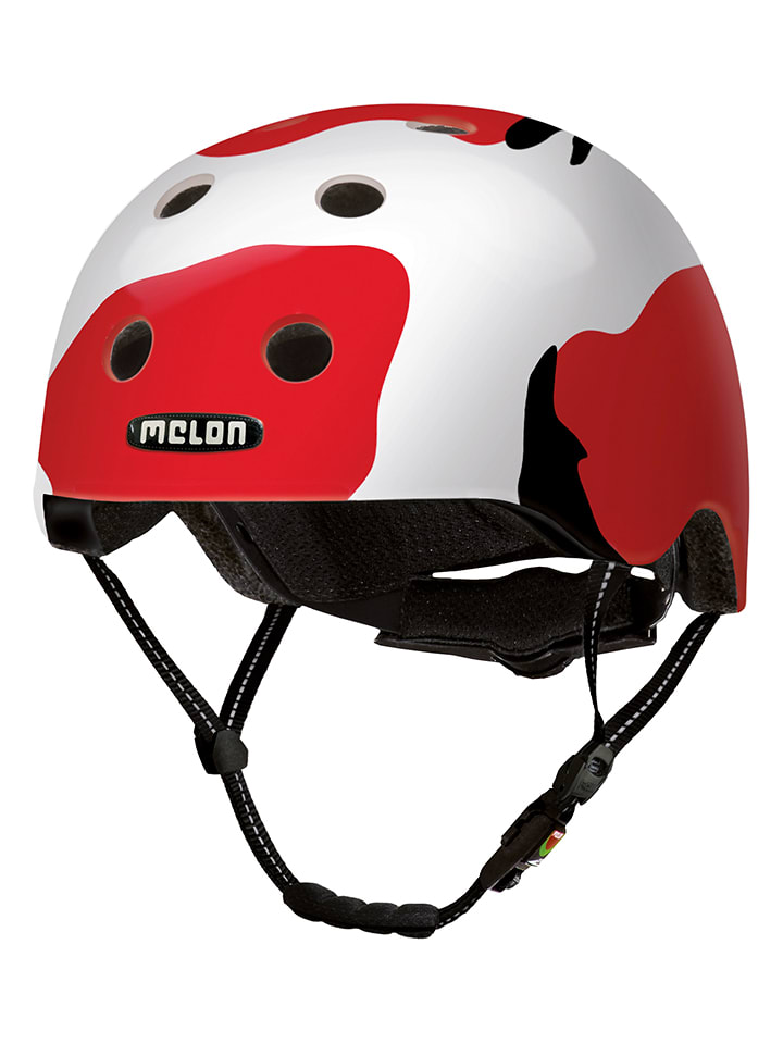 Kask rowerowy "Koi" w kolorze czerwono-białym