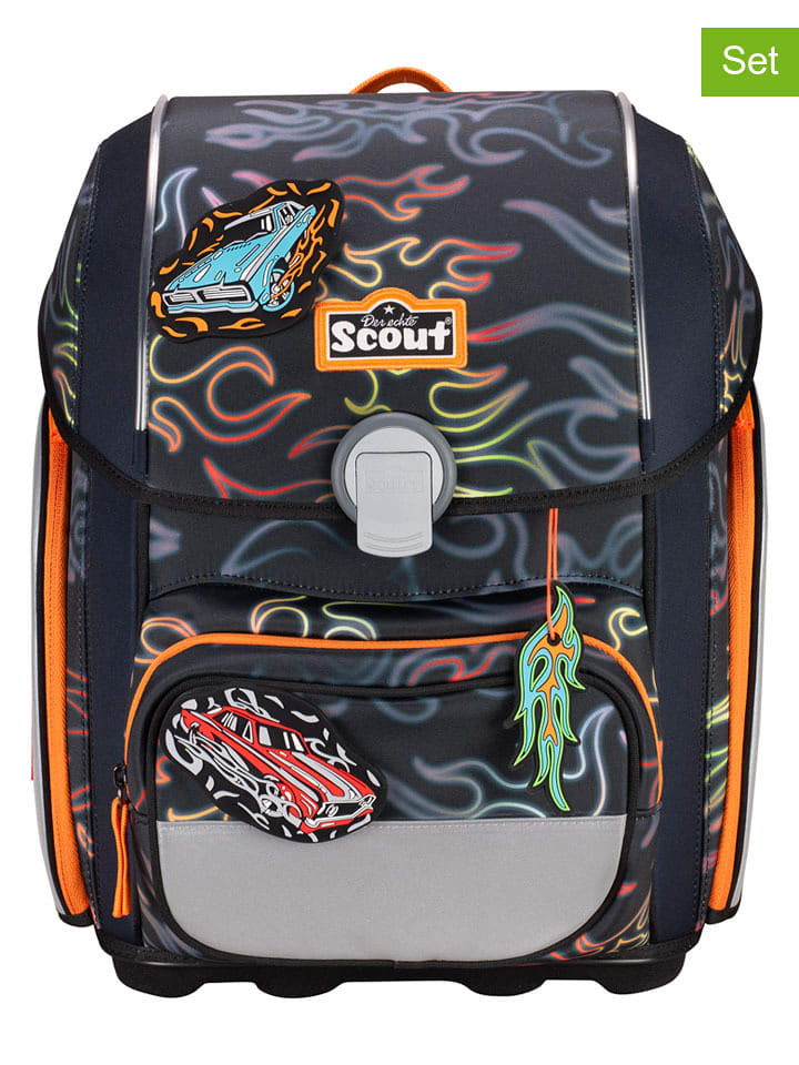 Scout 5-częściowy zestaw "Genius Set Safety Light - Flames" w kolorze antracytowym rozmiar: onesize