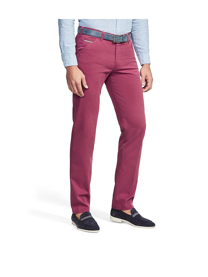 MEYER HOSEN Spodnie "Chicago" w kolorze różowym rozmiar: W32/L32