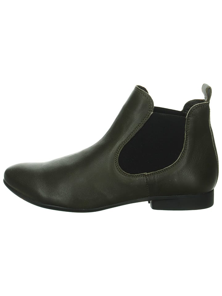 Think! Skórzane sztyblety "Guads" w kolorze zielonym rozmiar: 38