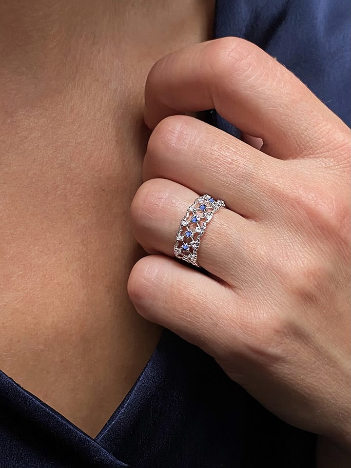 OR Carats Złoty pierścionek z kamieniami szlachetnymi rozmiar: 54