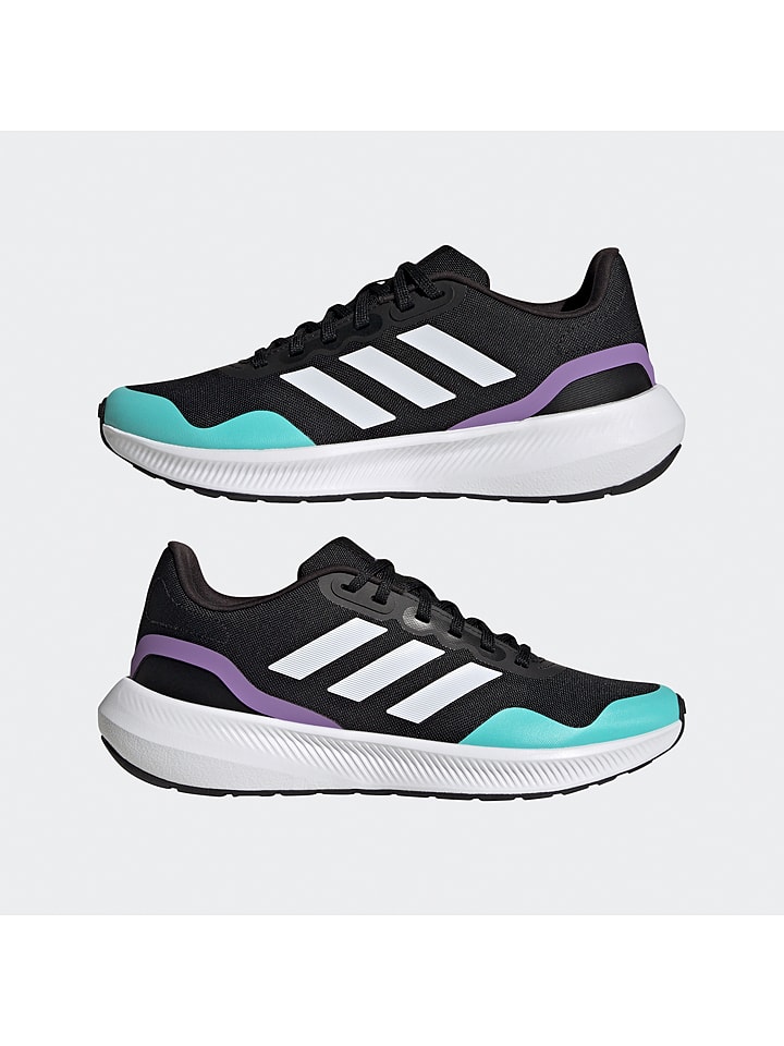 adidas Buty "Runfalcon 3.0" w kolorze czarno-turkusowo-pomarańczowym do biegania rozmiar: 38