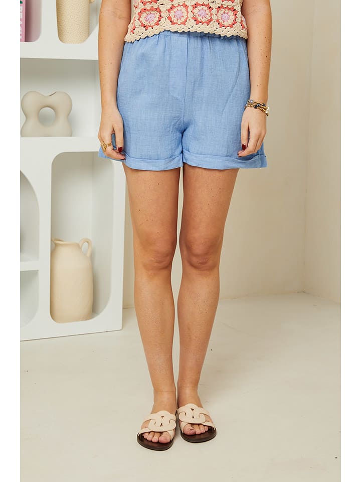 Rodier Lin Lniane szorty w kolorze błękitnym rozmiar: XL/XXL