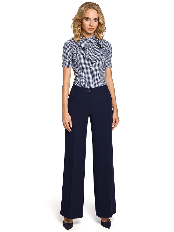 made of emotion Spodnie w kolorze granatowym rozmiar: L