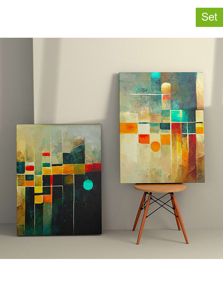 ABERTO DESIGN 2-częściowy zestaw druków na płótnie rozmiar: 70x100 cm