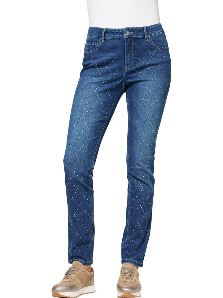 Dżinsy - Slim fit - w kolorze niebieskim