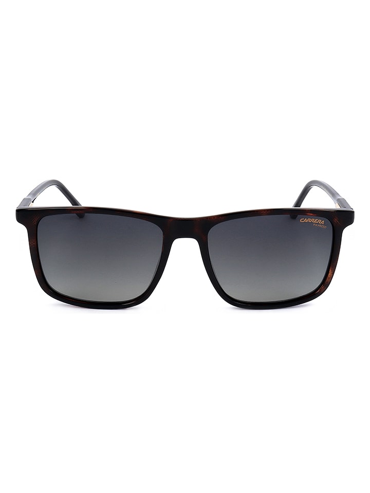 Damskie okulary przeciwsłoneczne w kolorze ciemnobrązowo-niebieskim