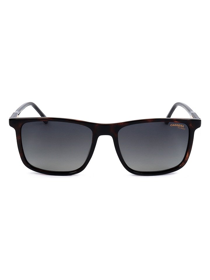 Damskie okulary przeciwsłoneczne w kolorze ciemnobrązowo-niebieskim