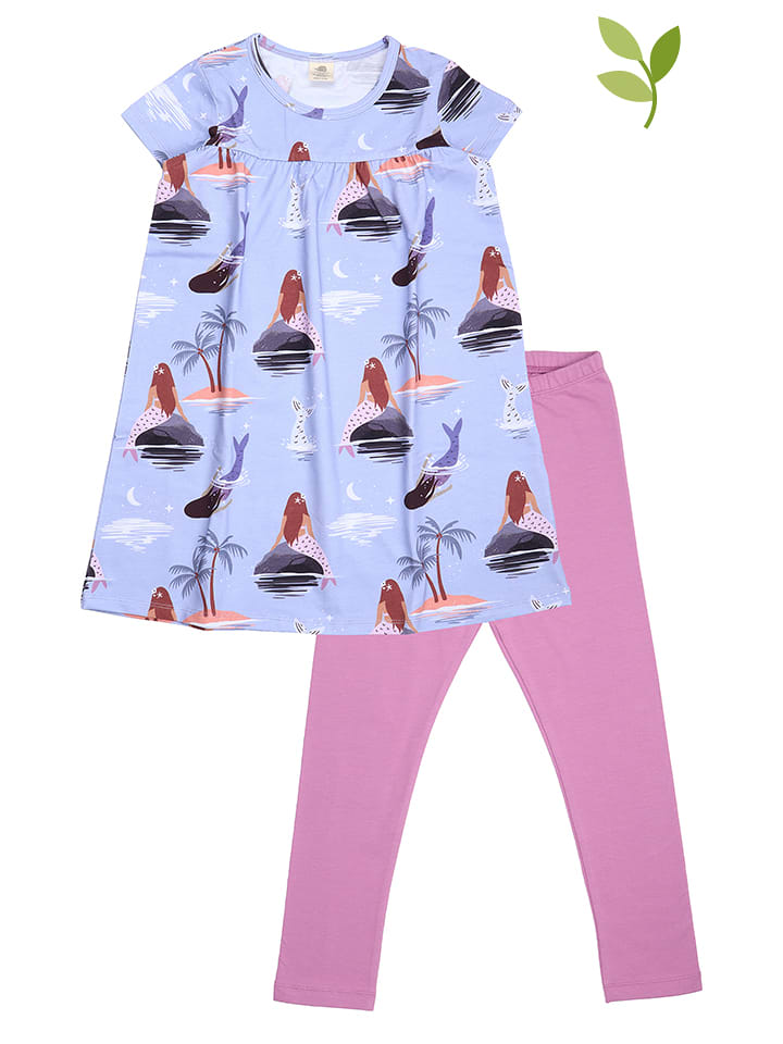 2-częściowy zestaw w kolorze błękitno-fioletowym