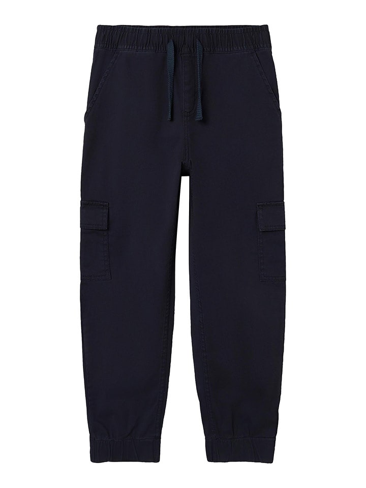 name it Spodnie dresowe "Ben" w kolorze granatowym rozmiar: 134