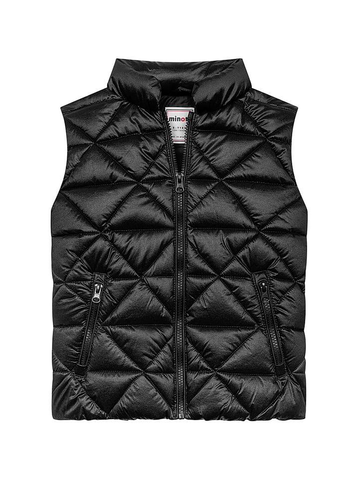 Minoti Kamizelka pikowana w kolorze czarnym rozmiar: 128/134