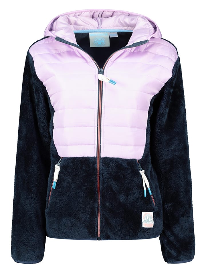 Geographical Norway Kurtka polarowa "Typologie" w kolorze granatowo-lawendowym rozmiar: M