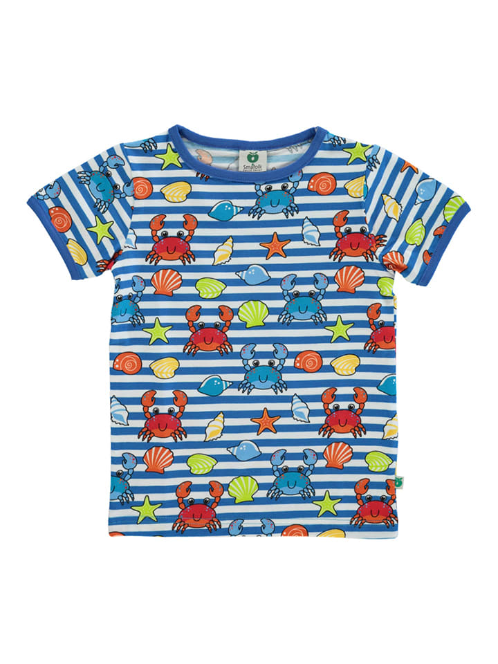 Småfolk Koszulka w kolorze niebieskim ze wzorem rozmiar: 92/98