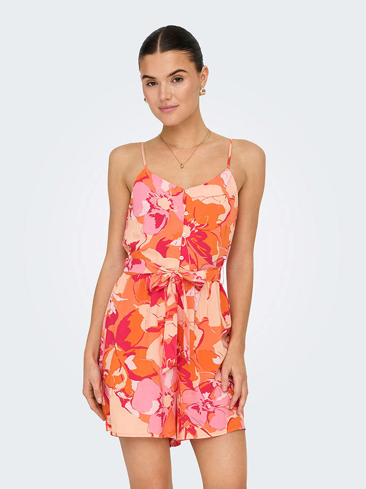 ONLY Kombinezon "Nova" w kolorze jasnoróżowo-pomarańczowym rozmiar: L