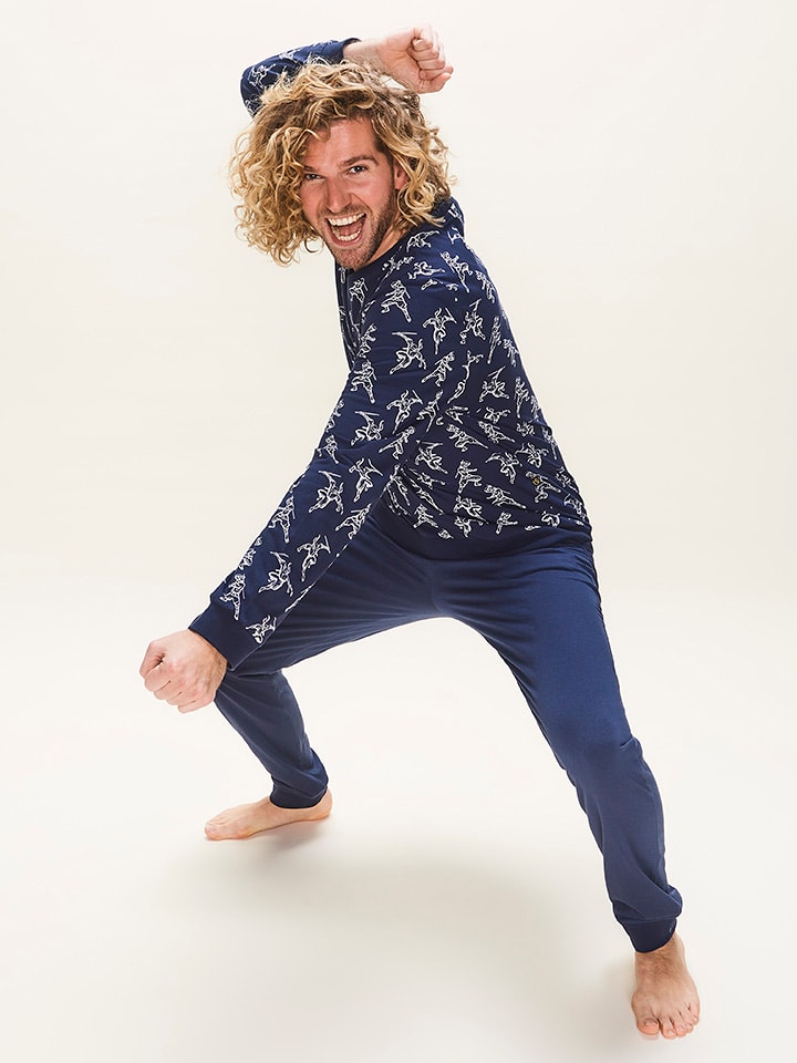 Charlie Choe Piżama "Ninja nights" w kolorze granatowym rozmiar: S