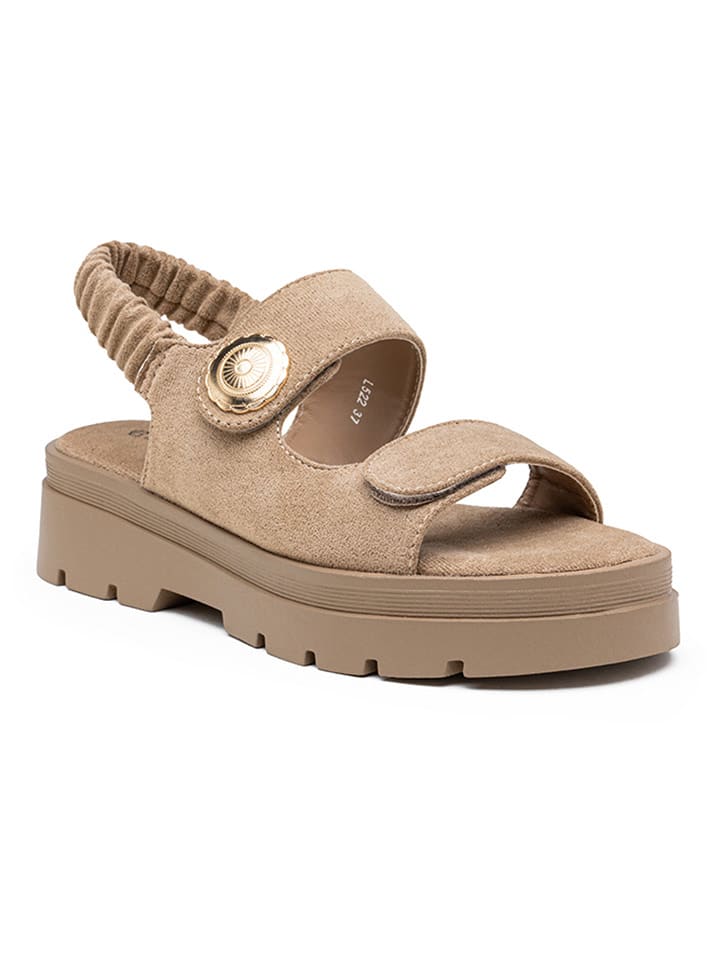 Foreverfolie Sandały w kolorze beżowym rozmiar: 41