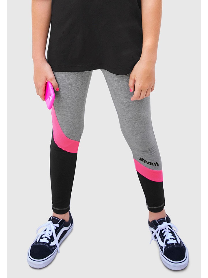 Bench Legginsy w kolorze czarno-różowo-szarym rozmiar: 152