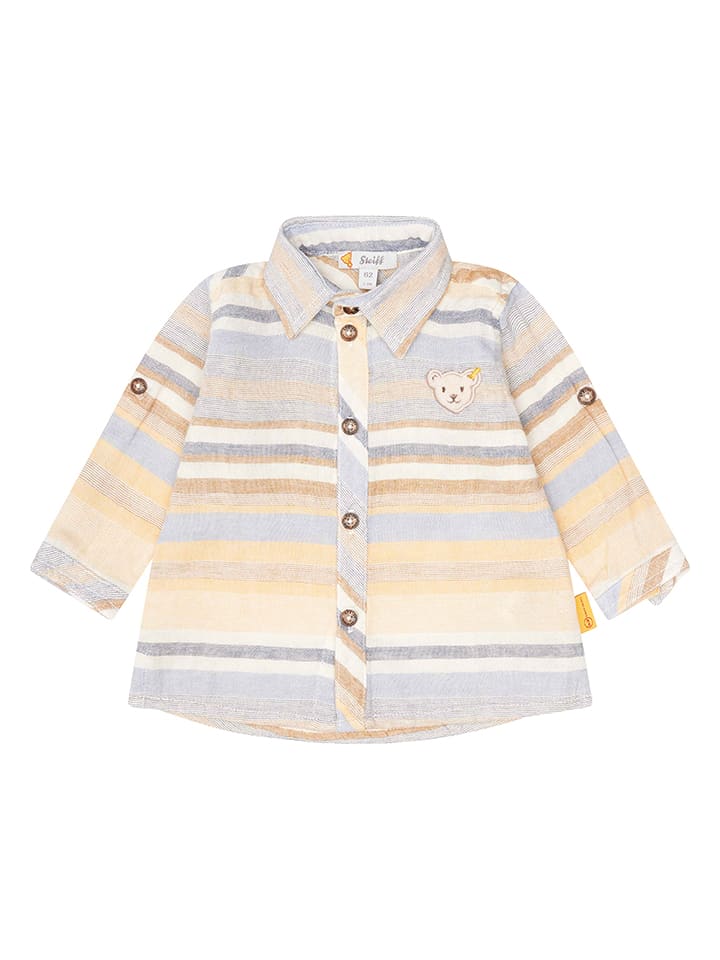 Steiff Koszula w kolorze beżowo-szarym rozmiar: 62