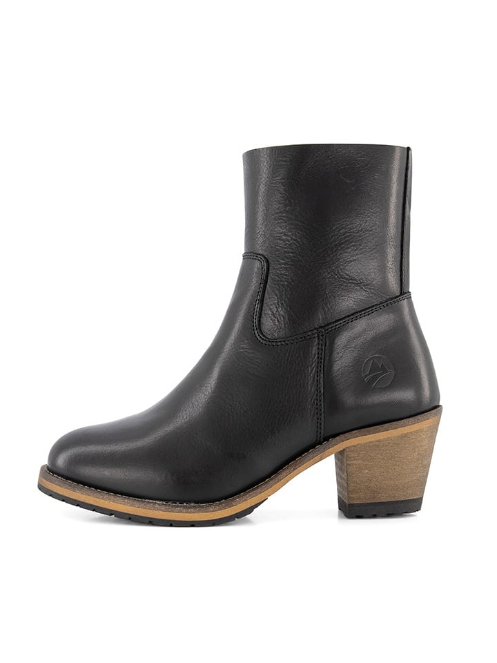 Skórzane botki "Paulx" w kolorze czarnym