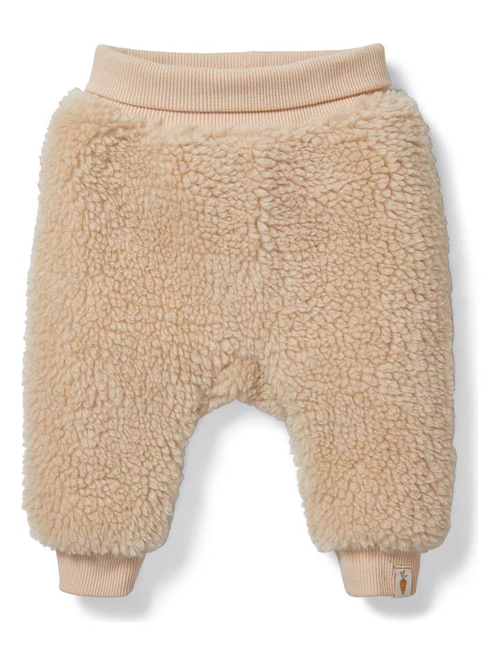 Little Dutch Spodnie polarowe w kolorze beżowym rozmiar: 92
