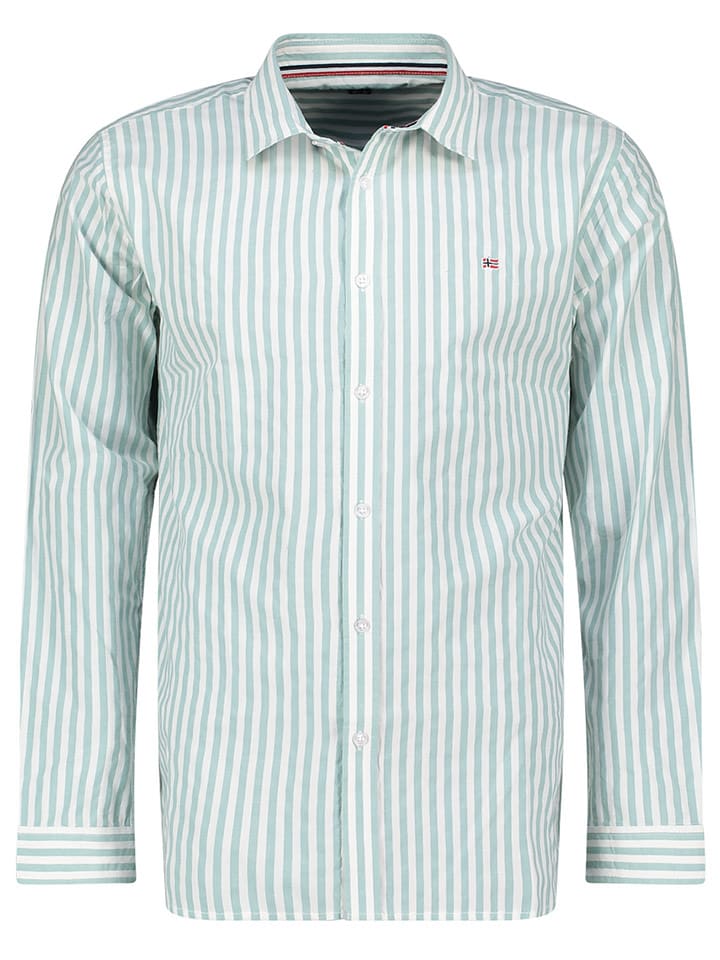 Geographical Norway Koszula "Zevian" - Regular fit - w kolorze turkusowym rozmiar: M