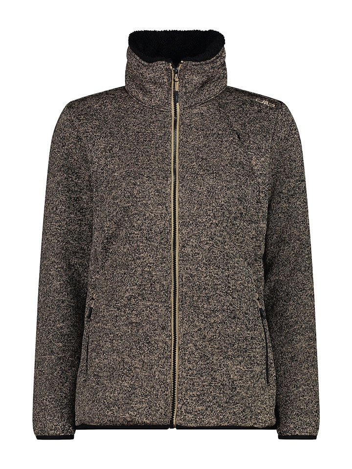 CMP Kurtka polarowa w kolorze jasnobrązowo-czarnym rozmiar: 42