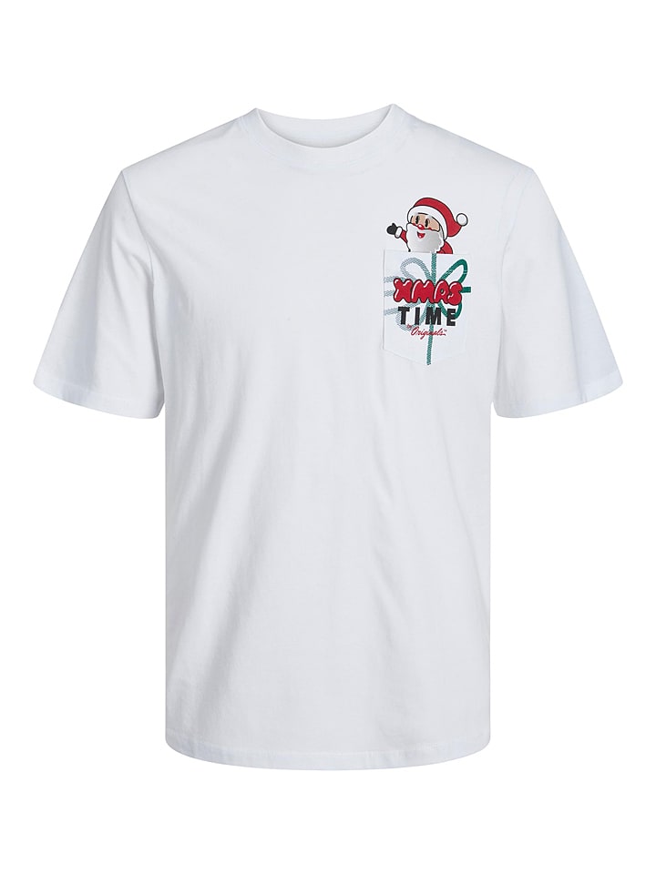 Jack & Jones Koszulka "XMAS" w kolorze białym rozmiar: XL