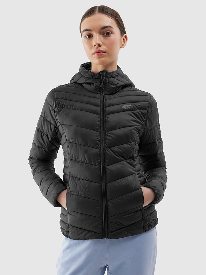 4F Kurtka pikowana w kolorze czarnym rozmiar: L