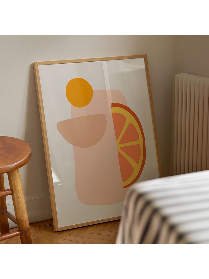 poster lab Druk artystyczny "Abstract fruits" w ramce rozmiar: 30x40 cm