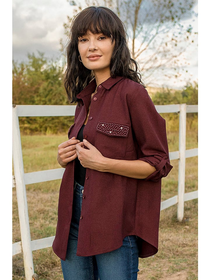 Koszula w kolorze burgundowym