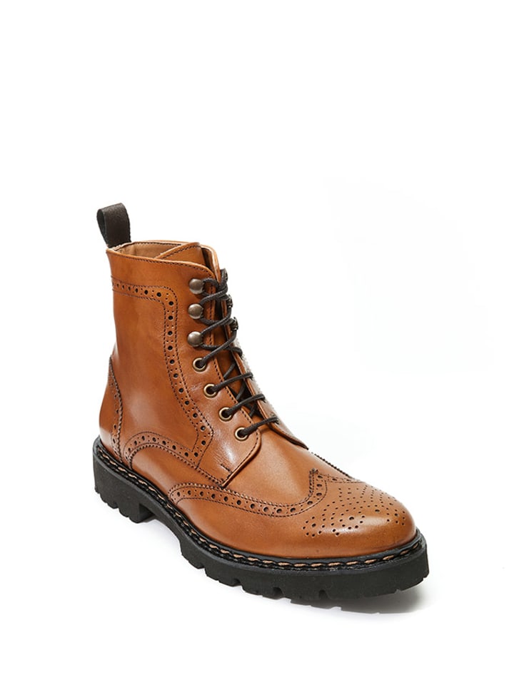 British Passport Skórzane botki w kolorze jasnobrązowym rozmiar: 42