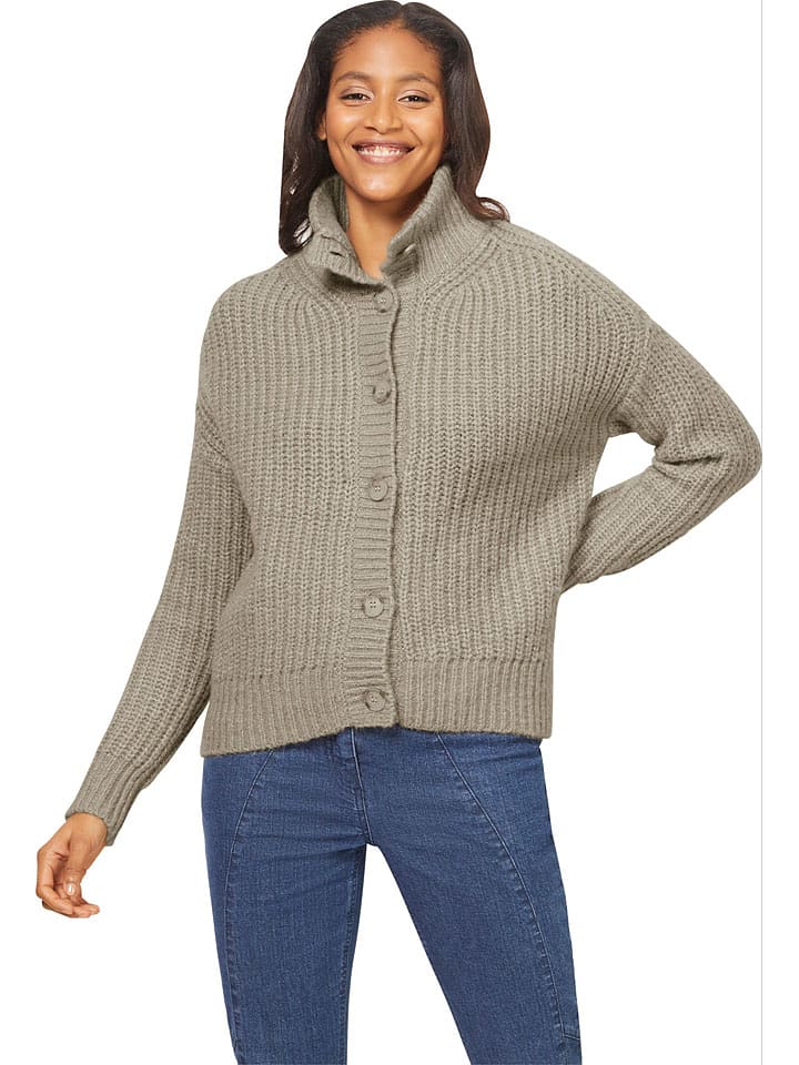 Heine Kardigan w kolorze khaki rozmiar: 48