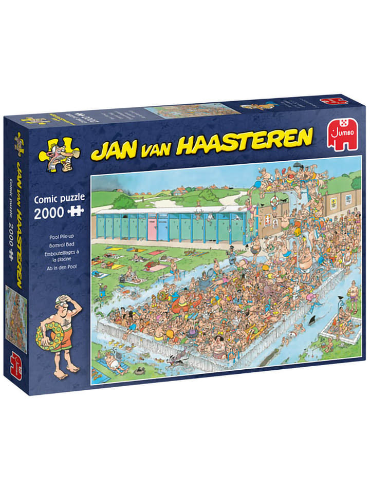 Jumbo 2000-częściowe puzzle "Jan van Haasteren - Off to the pool" - 12+ rozmiar: onesize