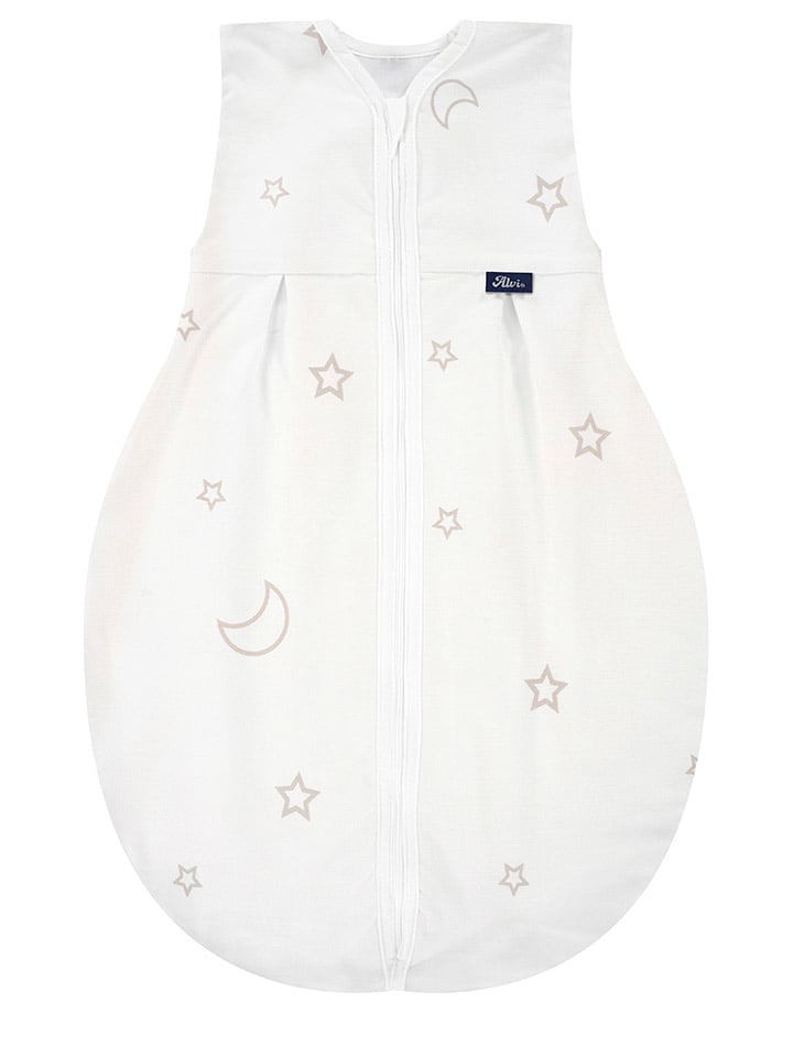 Alvi Śpiworek "Molton Best Friends" w kolorze białym - 0,5 TOG rozmiar: 80 cm