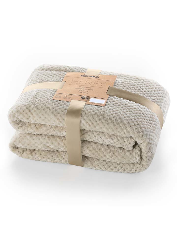 Deco King Koc "Henry" w kolorze beżowym rozmiar: 70x150 cm