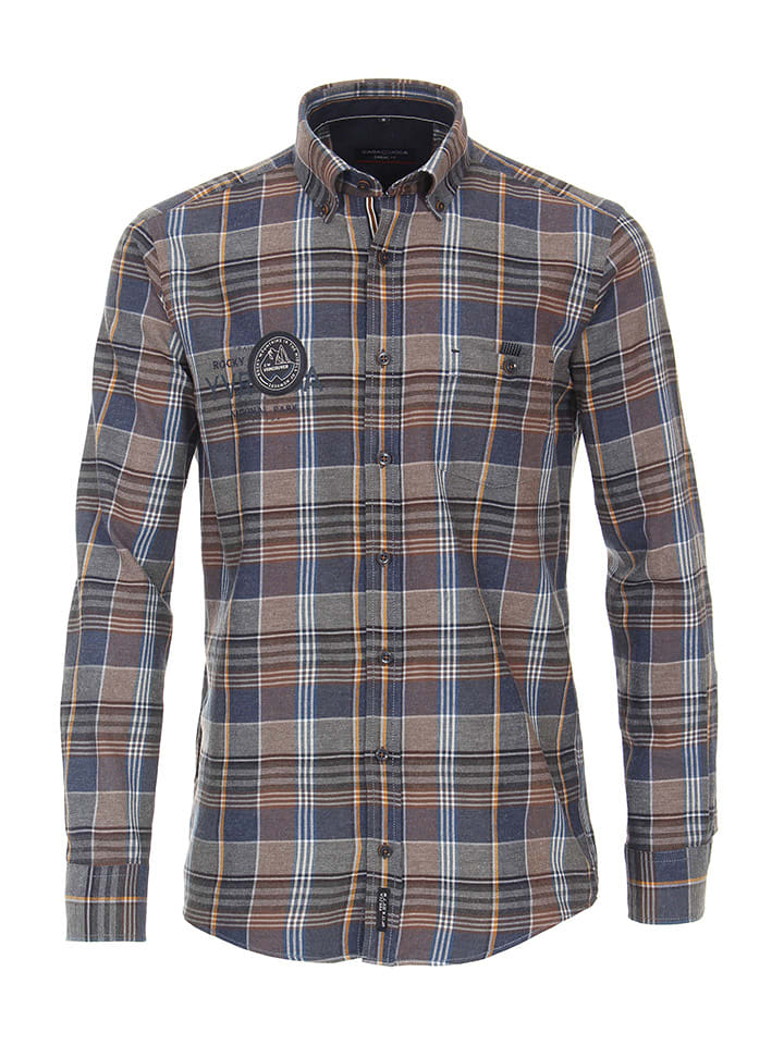 CASAMODA Koszula w kolorze niebiesko-pomarańczowym ze wzorem rozmiar: 6XL