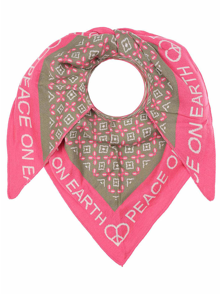 Zwillingsherz Chusta "Fritzi" w kolorze oliwkowo-różowym - 200 x 100 cm rozmiar: onesize