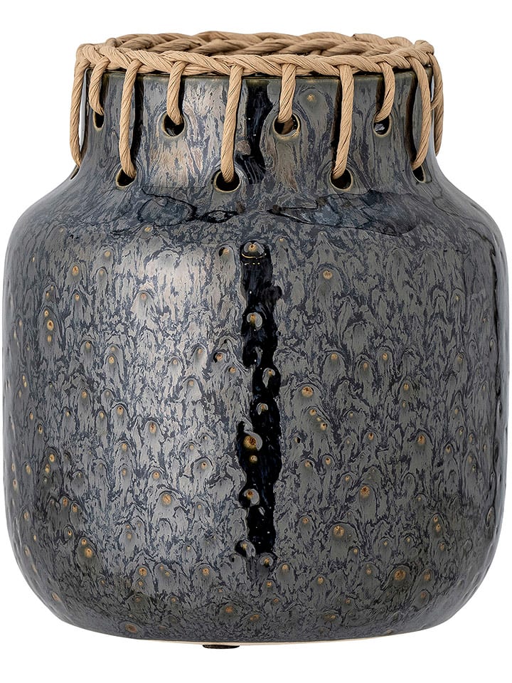 Bloomingville Wazon "Janel" w kolorze czarnym - wys. 21 x Ø 17 cm rozmiar: onesize