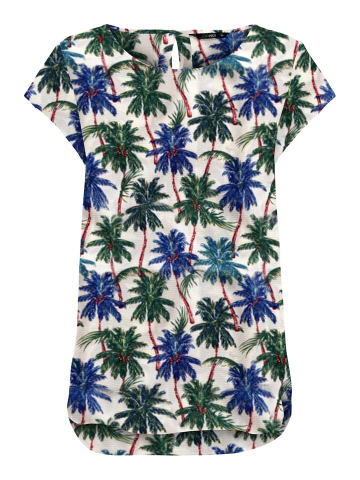 Bluzka "Nova Life" w kolorze niebiesko-zielono-białym