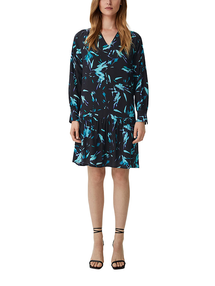 comma Sukienka w kolorze czarno-turkusowym rozmiar: 44