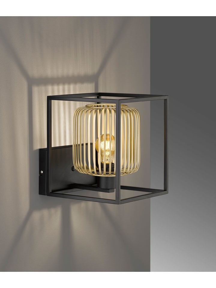 FISCHER & HONSEL Lampa ścienna "Caydo" w kolorze czarnym - 23 x 23 x 25,5 cm rozmiar: onesize