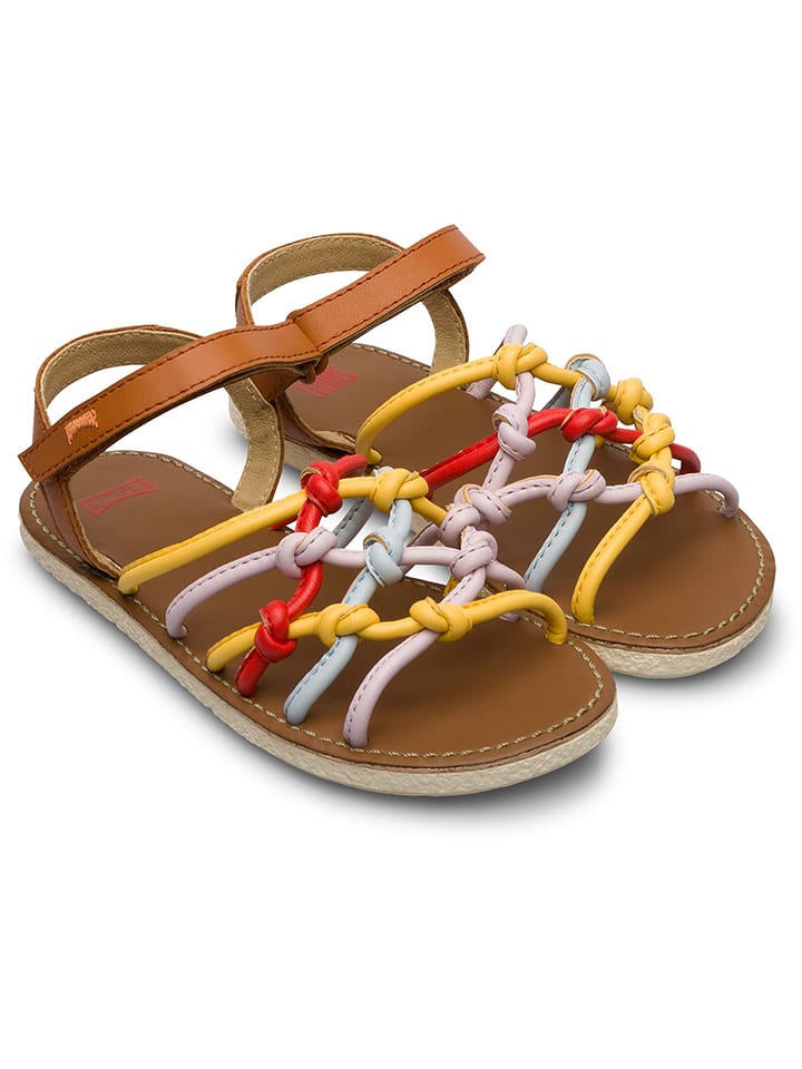 Camper Sandały "TWS" w kolorze jasnobrązowym ze wzorem rozmiar: 25