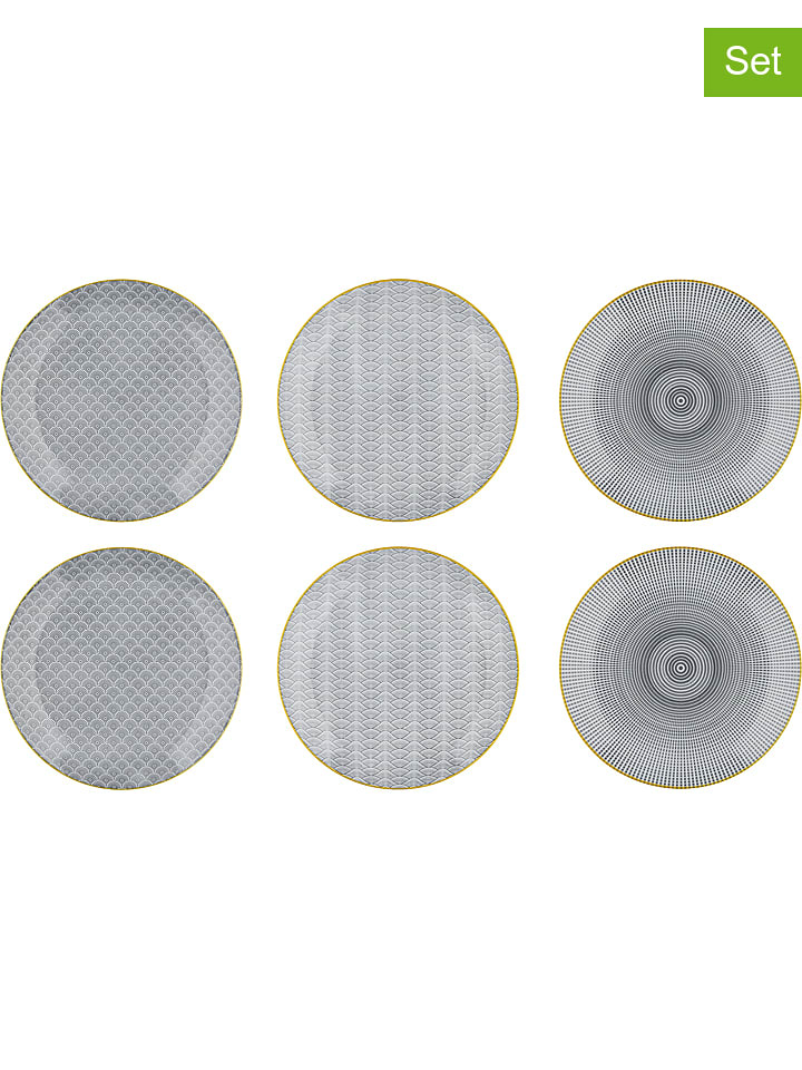 Björn Talerze obiadowe (6 szt.) "Eclipse" w kolorze szarym - Ø 26 cm rozmiar: onesize