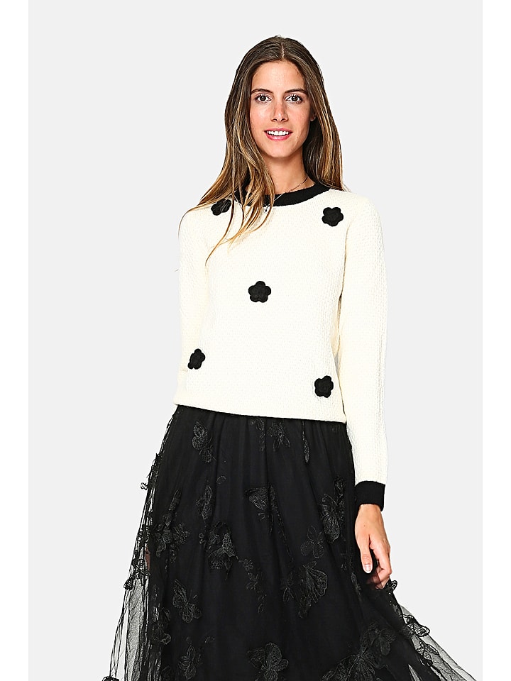 William de Faye Sweter w kolorze białym rozmiar: 38